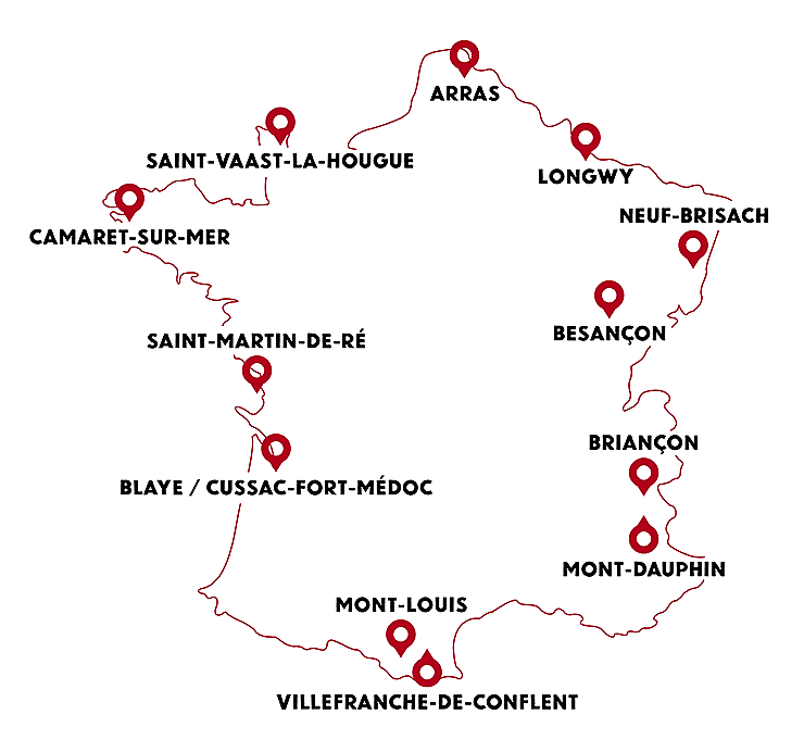 les 12 sites de Vauban classés UNESCO